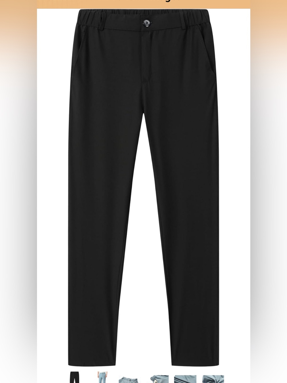 Classic Slim Black Trousers/Teen boy black golf pants